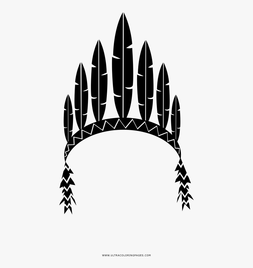 Headdress Coloring Page, HD Png Download, Free Download