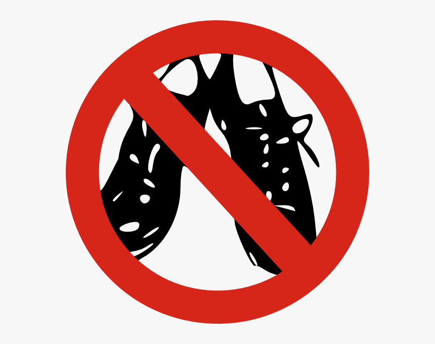 No Shoes Allowed Clip Art - No Shoes Sign Japanese, HD Png Download, Free Download