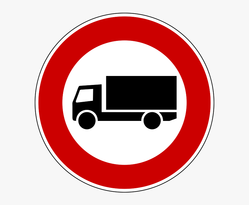 A Traffic Sign For Truck, Truck Accident - Señales De Transito En Forma De Circulo, HD Png Download, Free Download