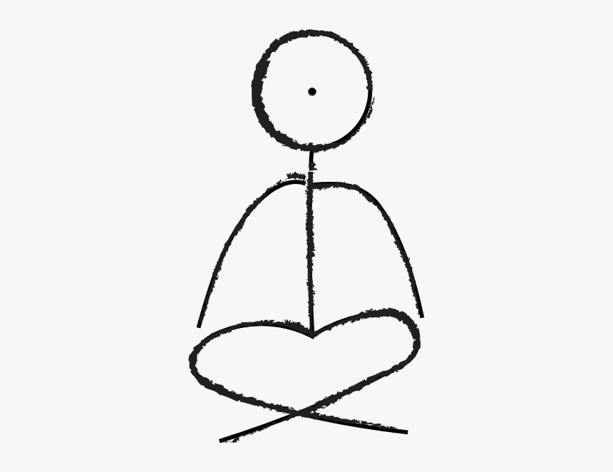 Sketch Of Person In Yoga Pose With Legs Crossed - Sketch, HD Png Download, Free Download