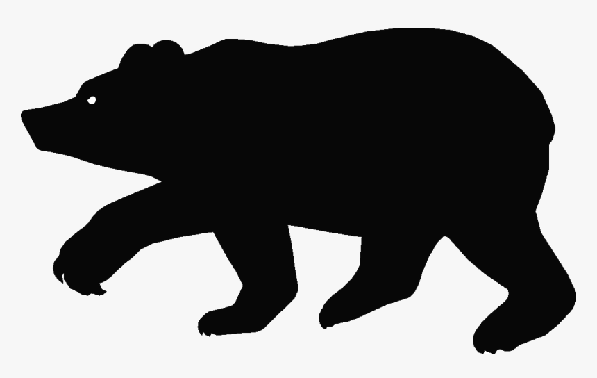 American Black Bear Silhouette Cartoon Clip Art - Silhouette Black Bear Png, Transparent Png, Free Download