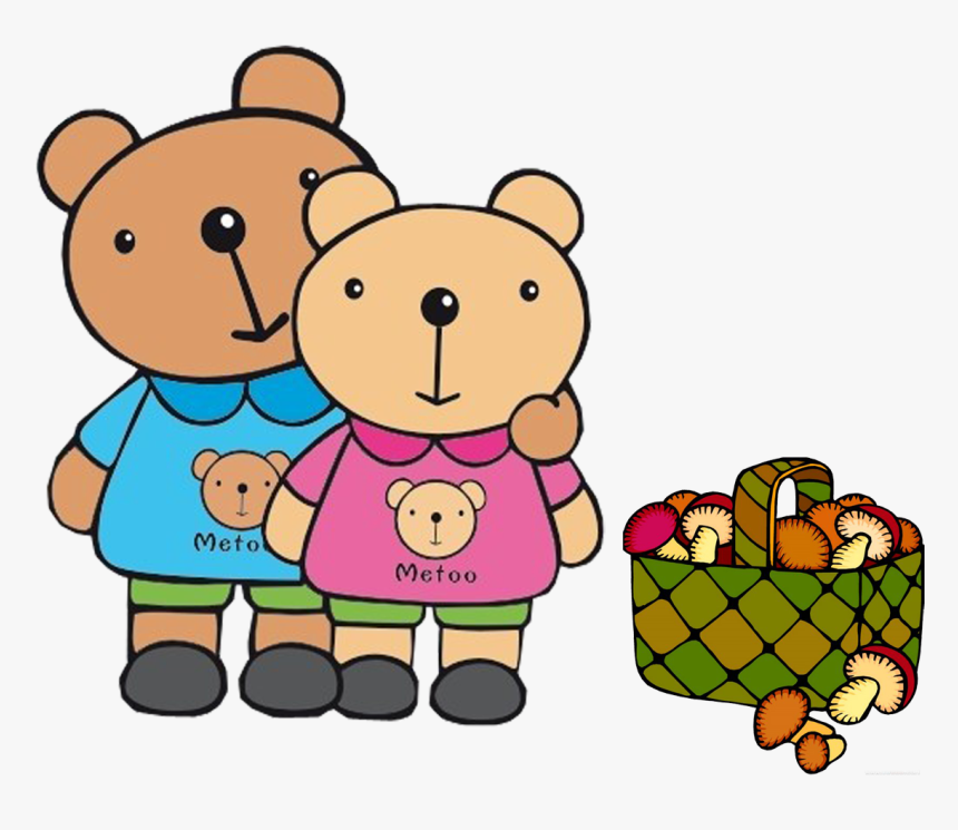 Cartoon Bear Png Download - Dessin Panier De Champignons, Transparent Png, Free Download