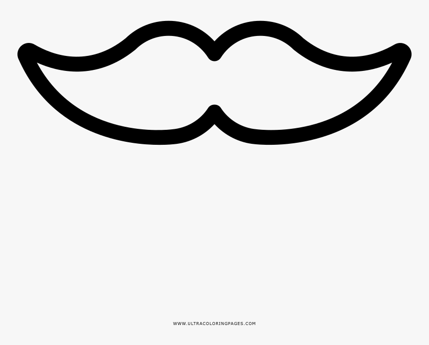 Moustache Coloring Page - Dibujo Para Colorear De Bigotes, HD Png Download, Free Download