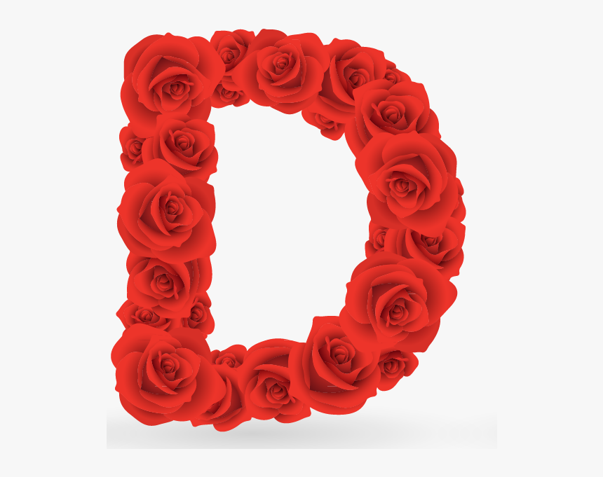 Abecedario Hecho Con Rosas Rojas - Abecedario Rosas Rojas Letra, HD Png Download, Free Download