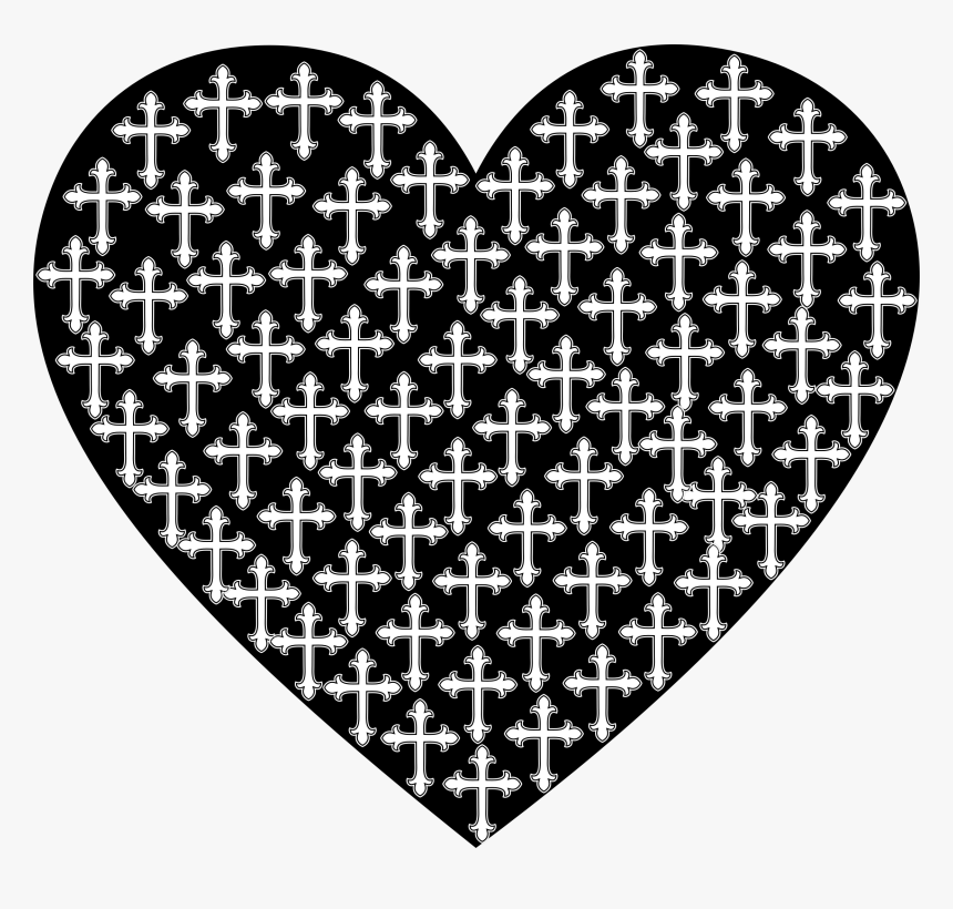 Love Heart Crosses Silhouette Clip Arts - Passatelli Maker, HD Png Download, Free Download