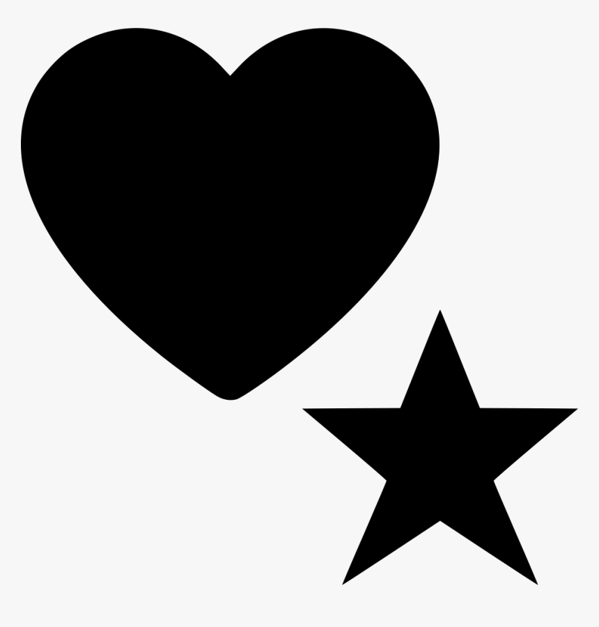 Heart Favorite Star - Heart And Star Png, Transparent Png, Free Download