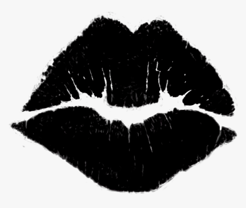 #freetoedit #lips #kiss #love #puckerup #lipprint #black - Emblem, HD Png Download, Free Download