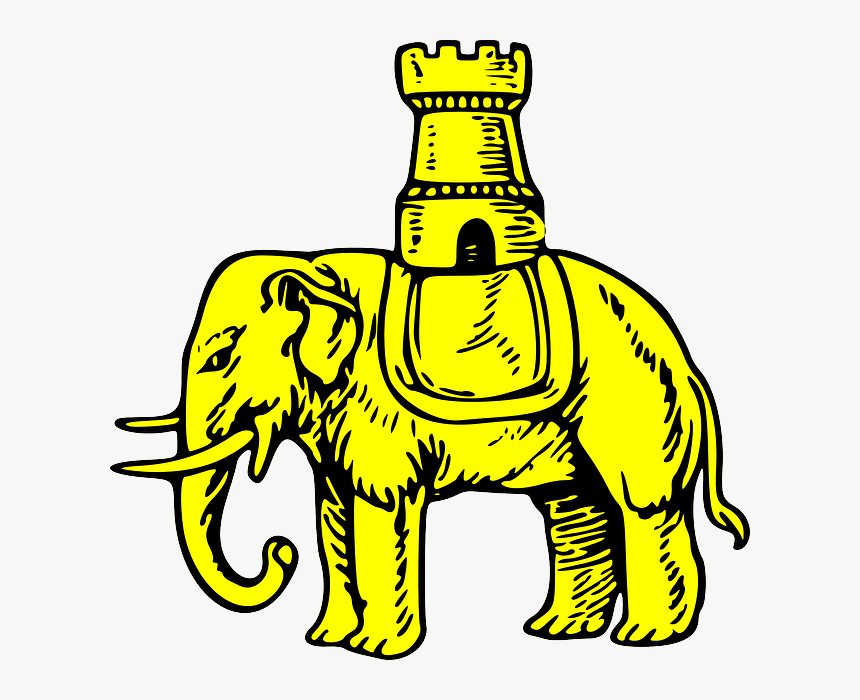 Free Vector Elephant And Castle Clip Art - Code Of Arms With Elephant, HD Png Download, Free Download