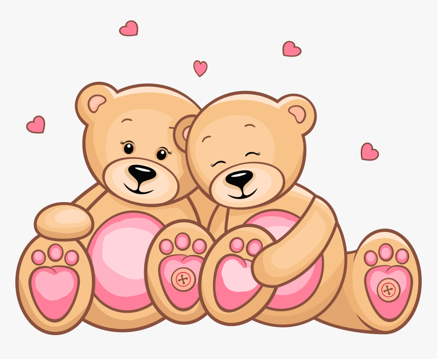 Valentines Day Teddy Couple Png Clipart Picture - Valentine Bears Clipart,  Transparent Png - kindpng