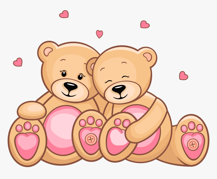 Valentines Day Teddy Couple Png Clipart Picture - Valentine Bears Clipart, Transparent Png, Free Download