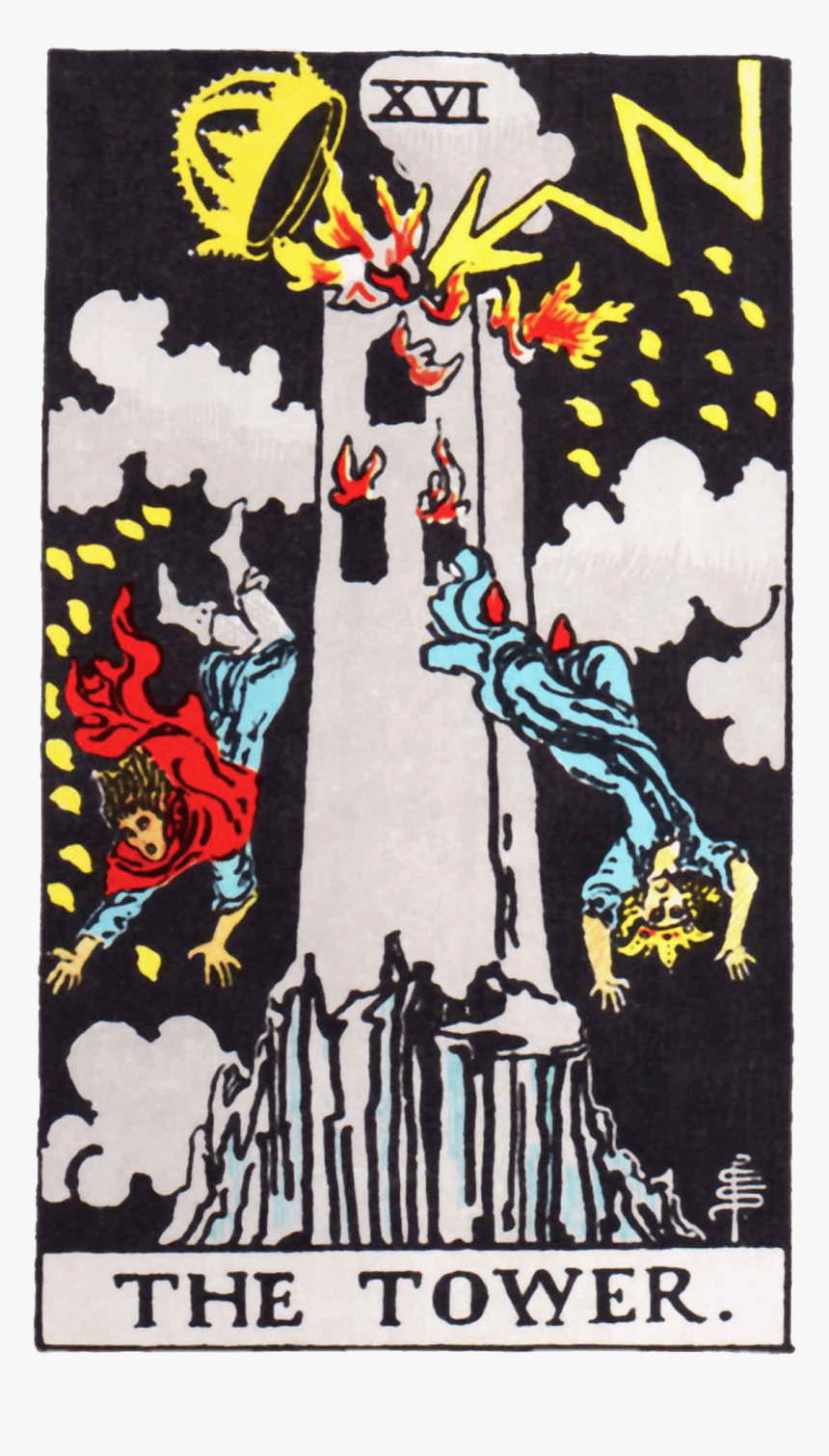 Tarot Card The Tower - 9 11 Tarot Cards, HD Png Download, Free Download