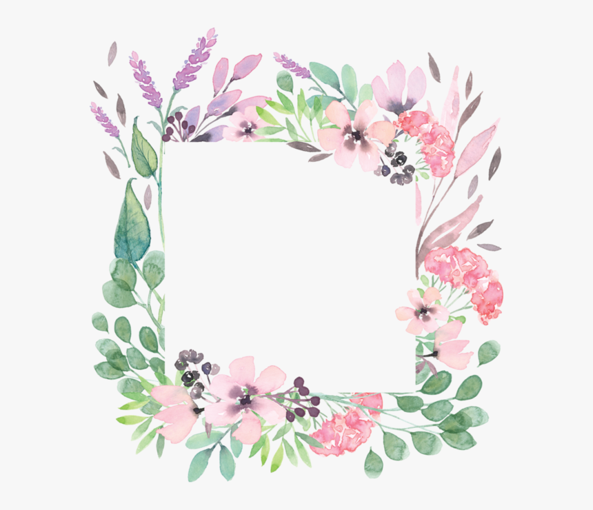 Marcos Para Word Png Flores , Png Download - Watercolor Painting, Transparent Png, Free Download