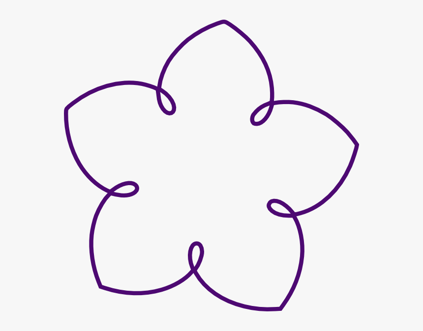 Purple Flower Shape Clip Art At Clker - Shape Of A Flower, HD Png Download, Free Download