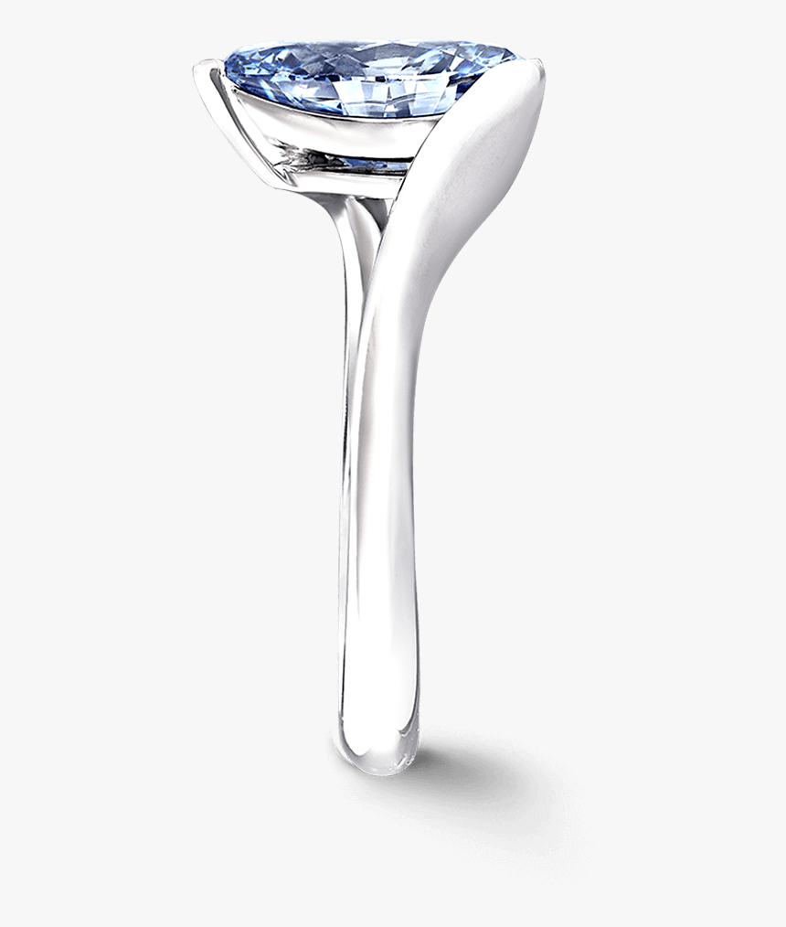 Shank View Of A Graff High Jewellery Fancy Vivid Blue - Engagement Ring, HD Png Download, Free Download