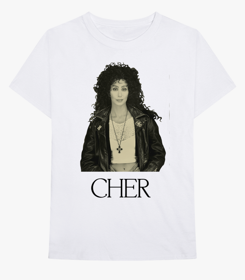 Cher T-shirt - 80's Leather Jacket, HD Png Download, Free Download