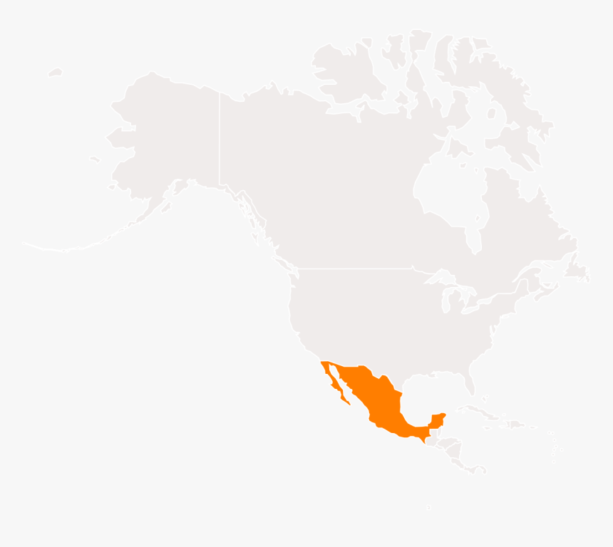 Large Blank Map Of North America , Png Download - Independent Countries In North America, Transparent Png, Free Download