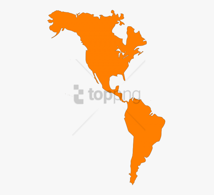 Free Png North And South America Map Png Image With - North America And South America Clipart, Transparent Png, Free Download