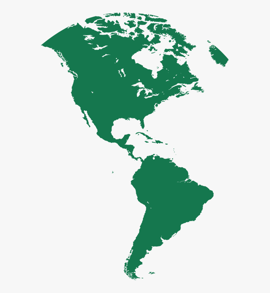 Free Png Download North And South America Silhouette - North And South America Map Silhouette, Transparent Png, Free Download