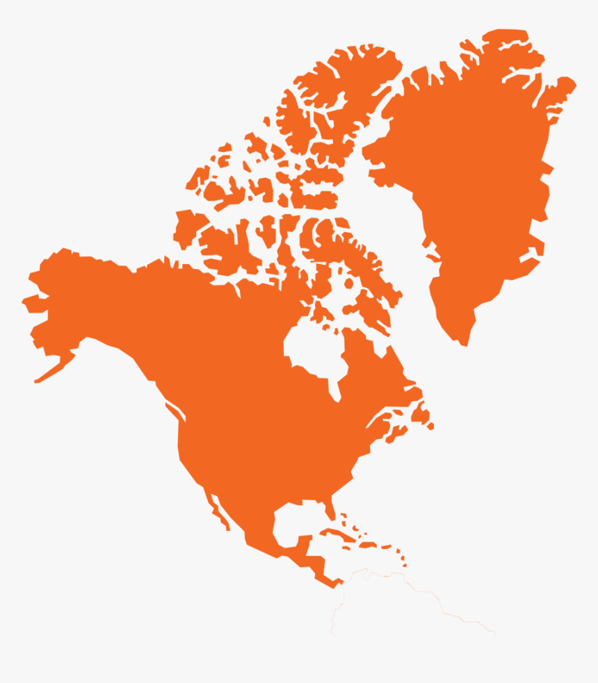 South America - Vector North America Map Outline, HD Png Download, Free Download