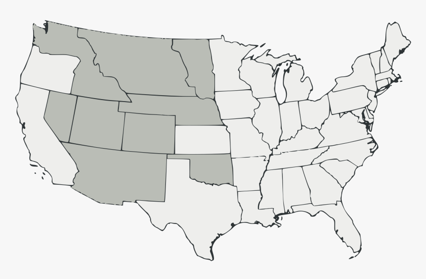 Election Of 1860 Blank Map, HD Png Download, Free Download