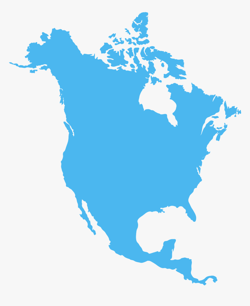 North America Map Red, HD Png Download, Free Download