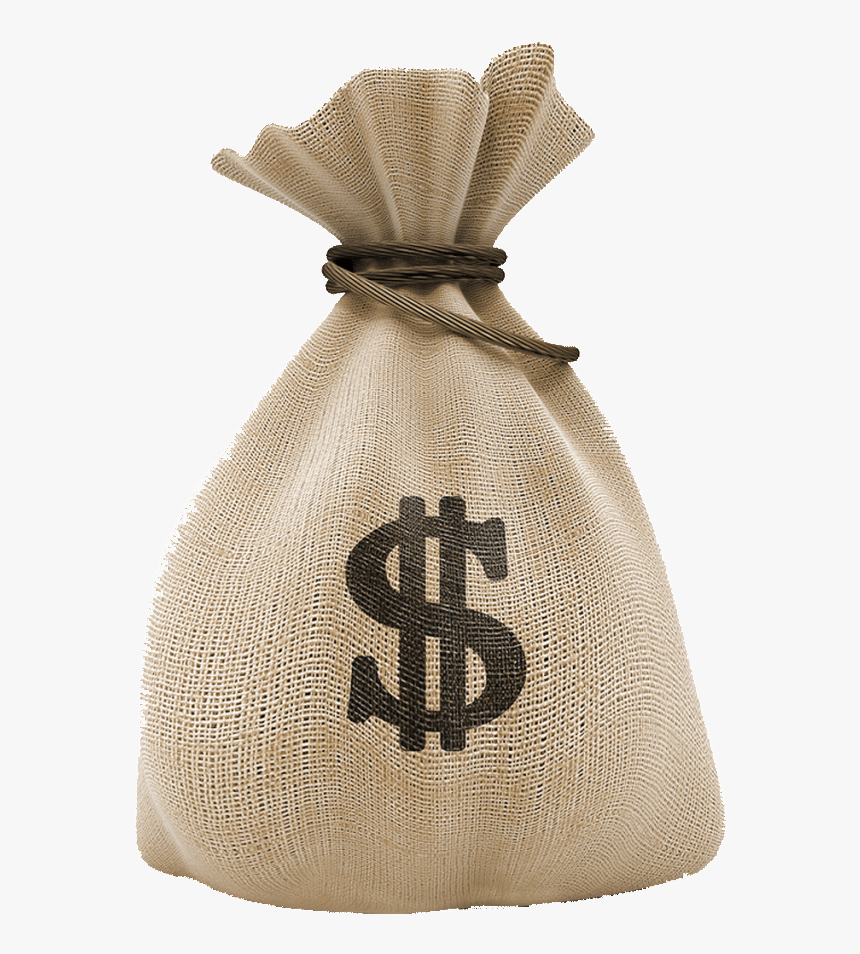 Bolsa Signo De Dólar - Bag Of Money Transparent, HD Png Download, Free Download