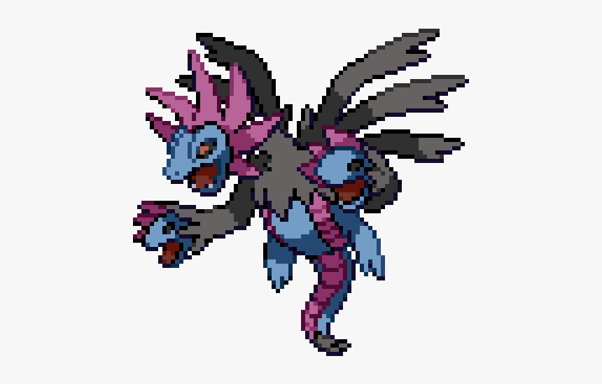 Hydreigon Pixel Art, HD Png Download, Free Download