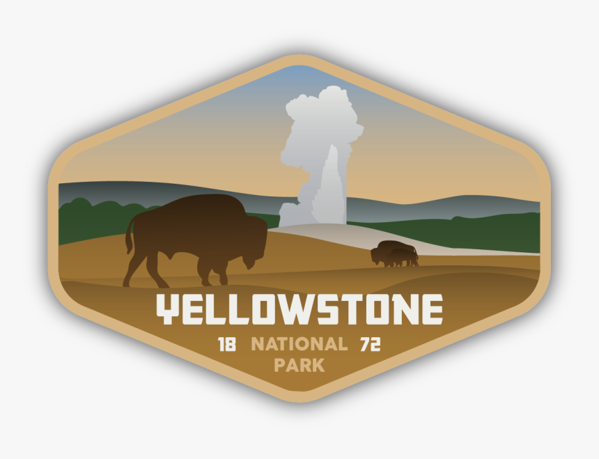 Yellowstone National Park Sticker - Yellowstone Sticker For Hydro Flask, HD Png Download, Free Download