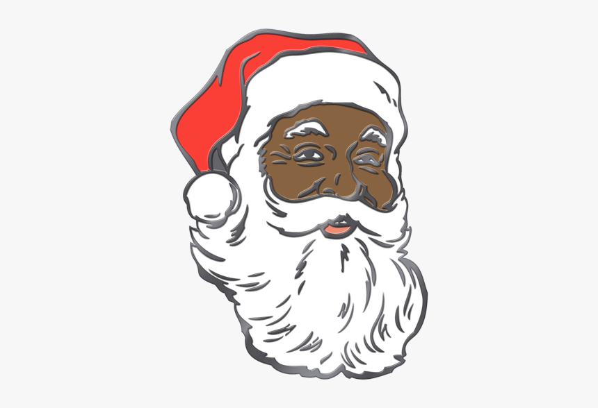 Lil - African American Santa Face, HD Png Download, Free Download