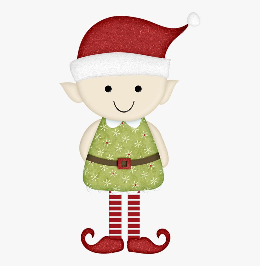 On Shelf Claus Elf Day Black Santa Clipart - Cartoon, HD Png Download, Free Download