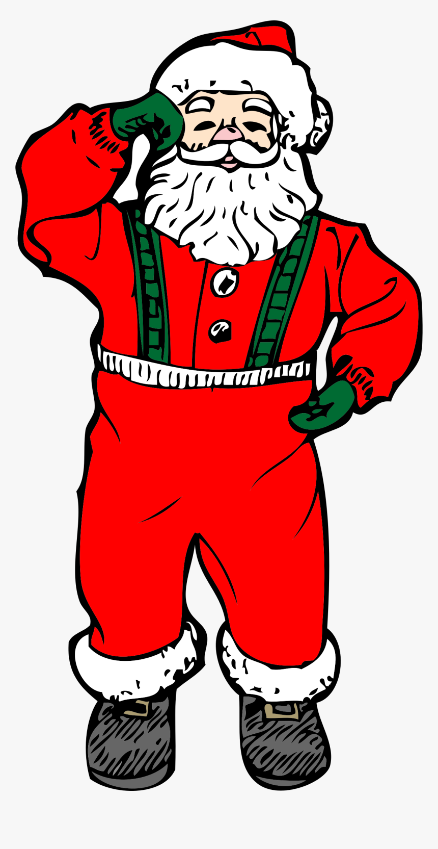 Dancing Santa Coloring Book Colouring Black White Line - Dancing Santa Gif Png, Transparent Png, Free Download