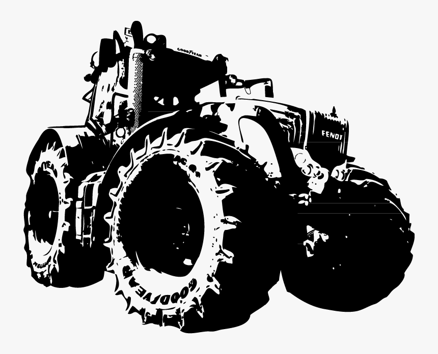 John Deere Fendt Tractor Wall Decal Case Ih - Fendt Black And White, HD Png Download, Free Download