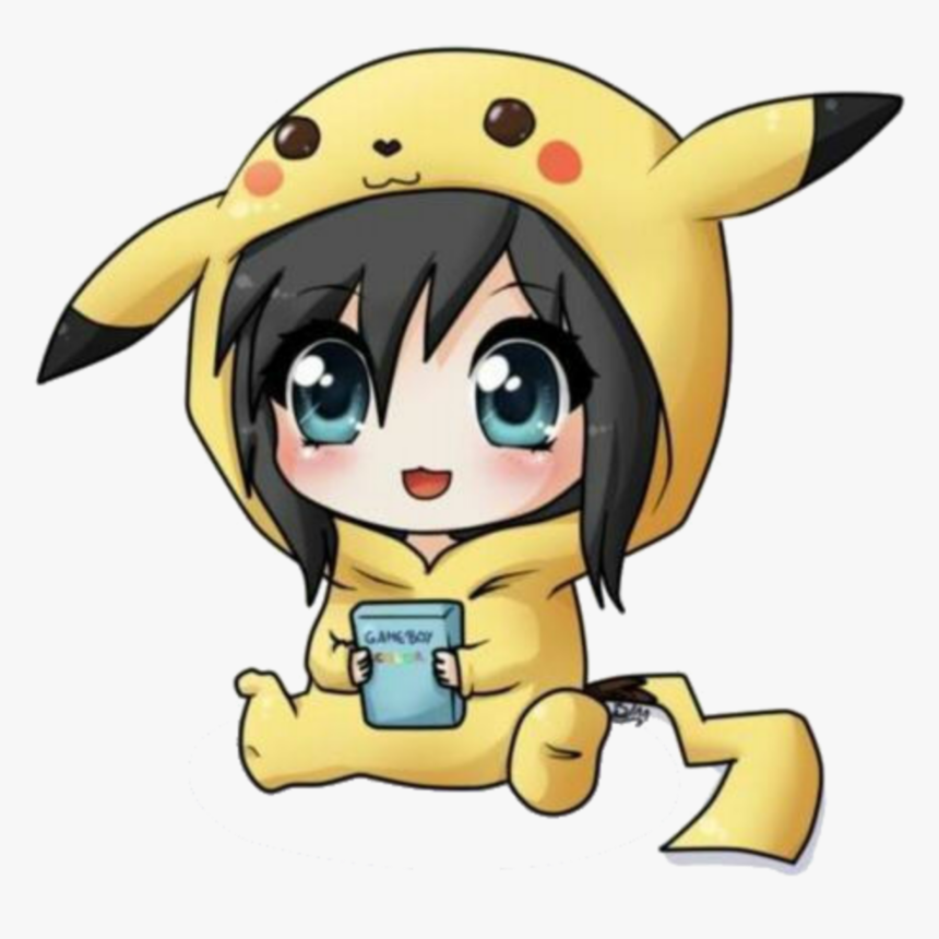 Mq Girl Pokemon Chibi Pikachu Cute Chibi Anime Characters Hd Png Download Kindpng