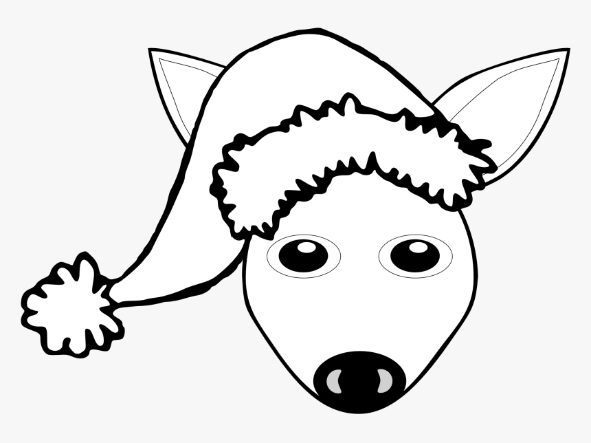 Vector Santa Black And White - Clipart Santa Hat Png, Transparent Png, Free Download