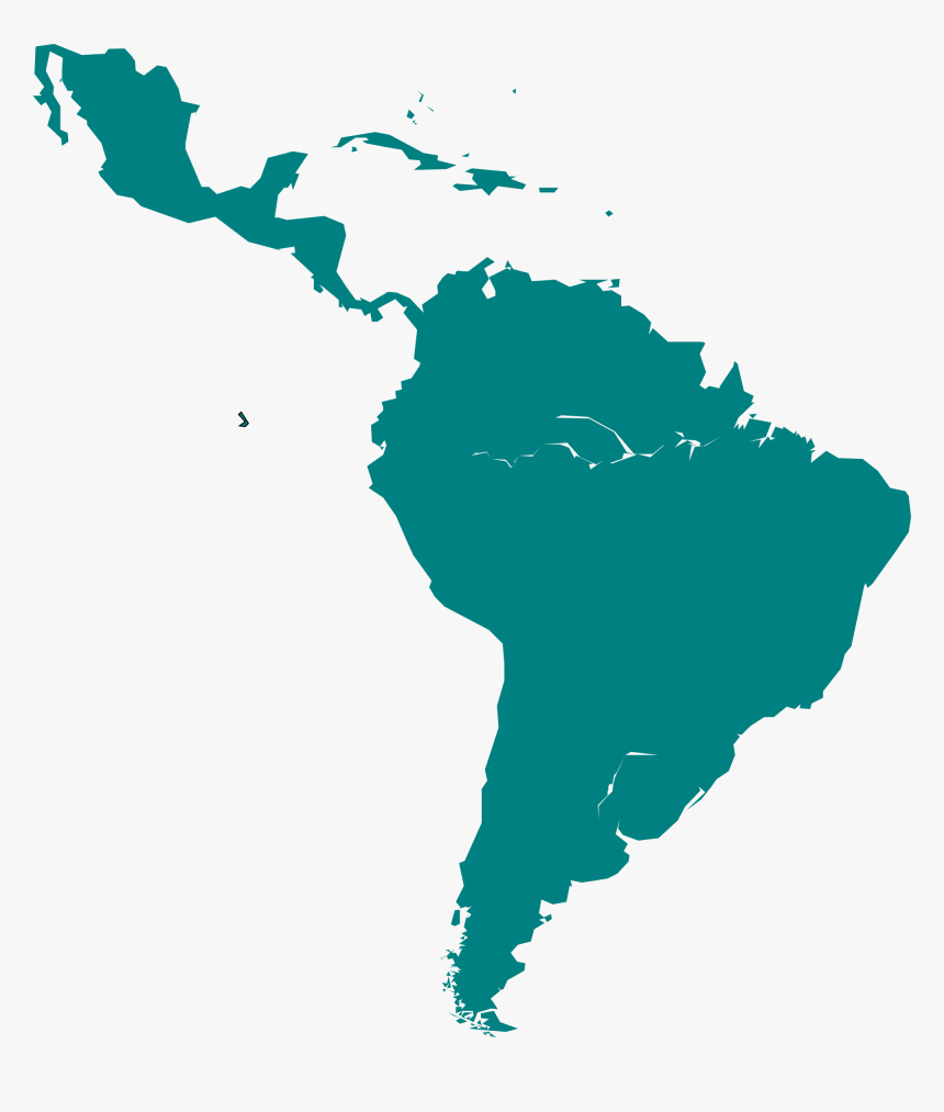 Latin Caribbean States United Organization America - Latin America Map Svg, HD Png Download, Free Download