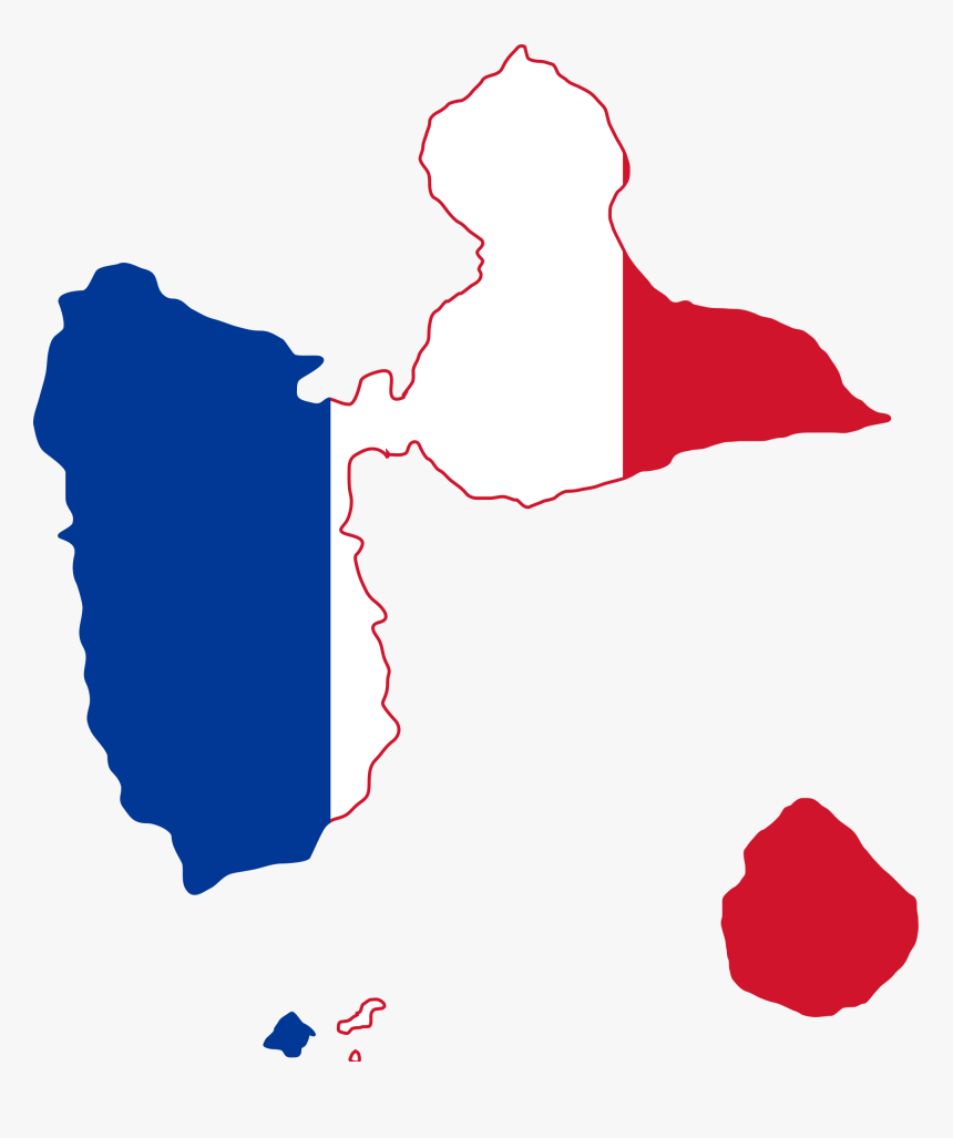 Flag Map Of Guadeloupe, HD Png Download, Free Download