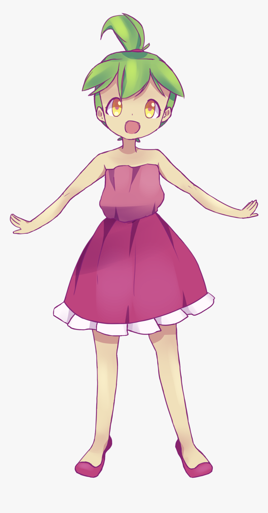 Pokemon Sun And Moon Pokemon Go Drawing Bounsweet As A Human Hd Png Download Kindpng