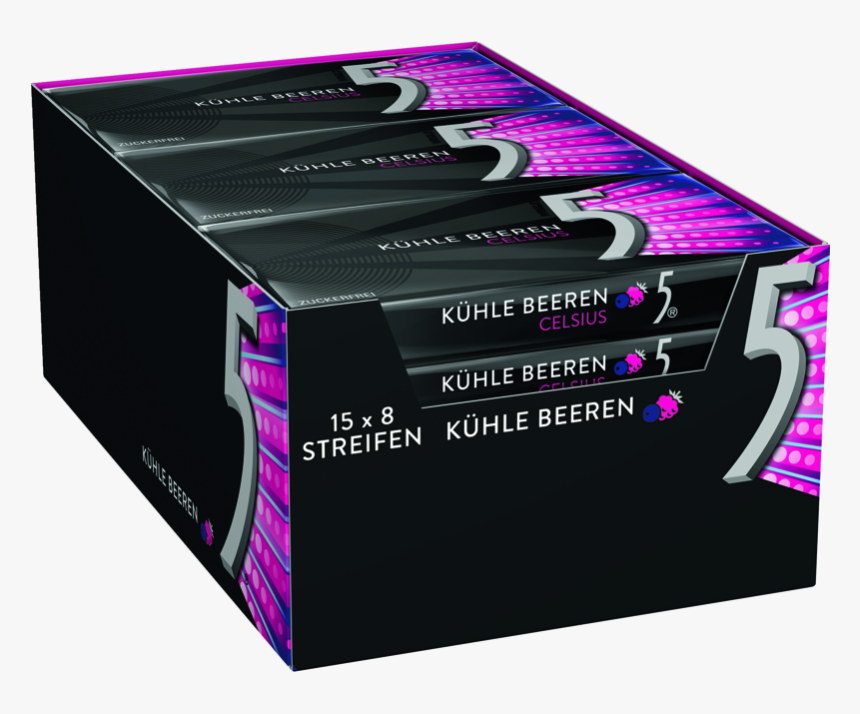 5 Gum Celsius Kühle Beeren - 5 Gum Cool Berry, HD Png Download, Free Download