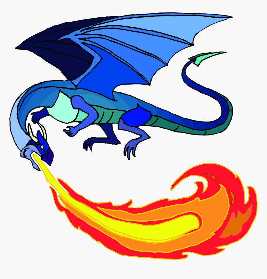 Fire Cartoon Dragon Breathing Transparent Png - Dragon Breathing Fire Cartoon, Png Download, Free Download