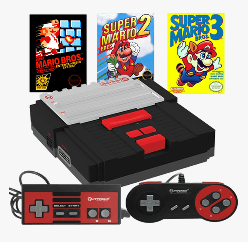 Retron 2 System Console Black Mario 1, 2, 3 Game Bundle - Super Mario Bros 1 2 3, HD Png Download, Free Download