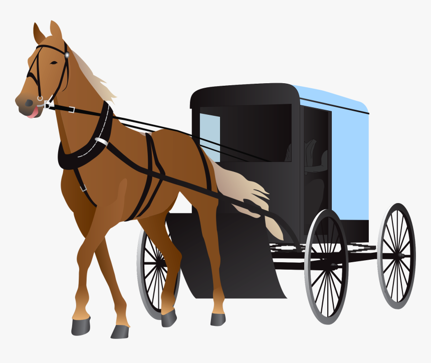 Horse And Buggy Carriage Clip Art - Horse And Cart Clipart, HD Png Download, Free Download