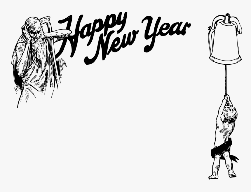 Grumpy Father Time Clipart By J4p4n - Father Time And Baby New Year Clipart, HD Png Download, Free Download