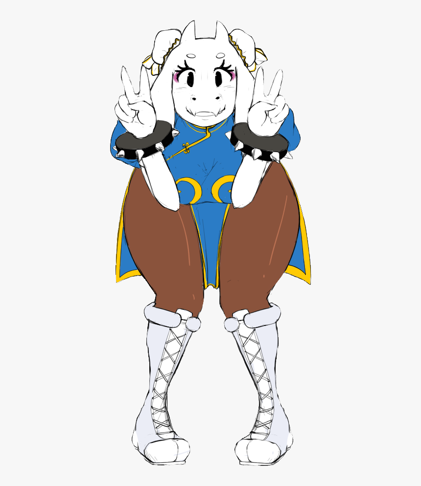 Undertale Chun-li Mario Costume Clothing White Vertebrate - Rule 34 Undertale Torial, HD Png Download, Free Download