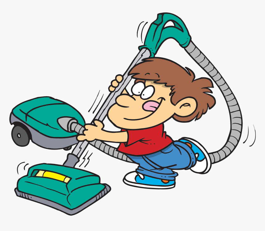 Clip Art Chore Clip Art Free - Vacuum Cleaner Cartoon Boy, HD Png Download, Free Download