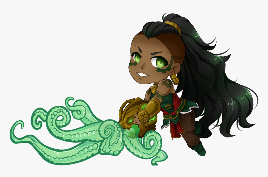 Chibi Illaoi By Kuichuu Hd Wallpaper Fan Art Artwork - League Of Legends Illaoi Png, Transparent Png, Free Download
