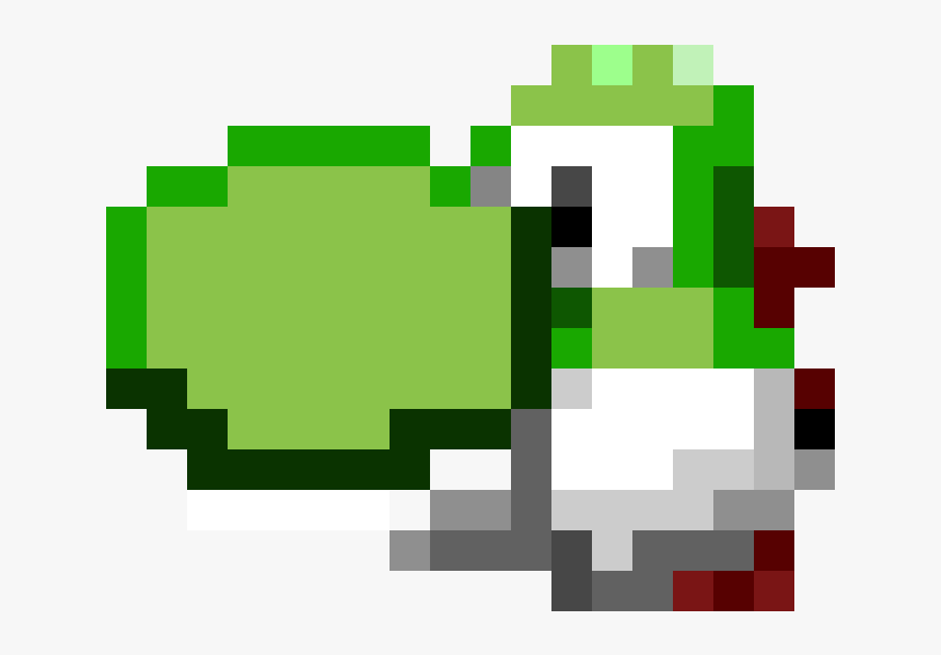 Yoshi Head , Png Download - Pixel Art Minecraft Plan, Transparent Png, Free Download