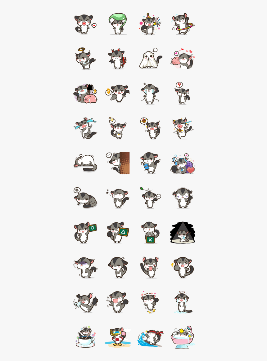 Let"s Meet Lovely Pet Called Suggies - Sugar Glider Stickers, HD Png Download, Free Download