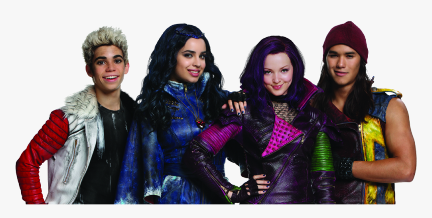 Los Descendientes Png - Descendants Mal Evie Jay And Carlos, Transparent Png, Free Download