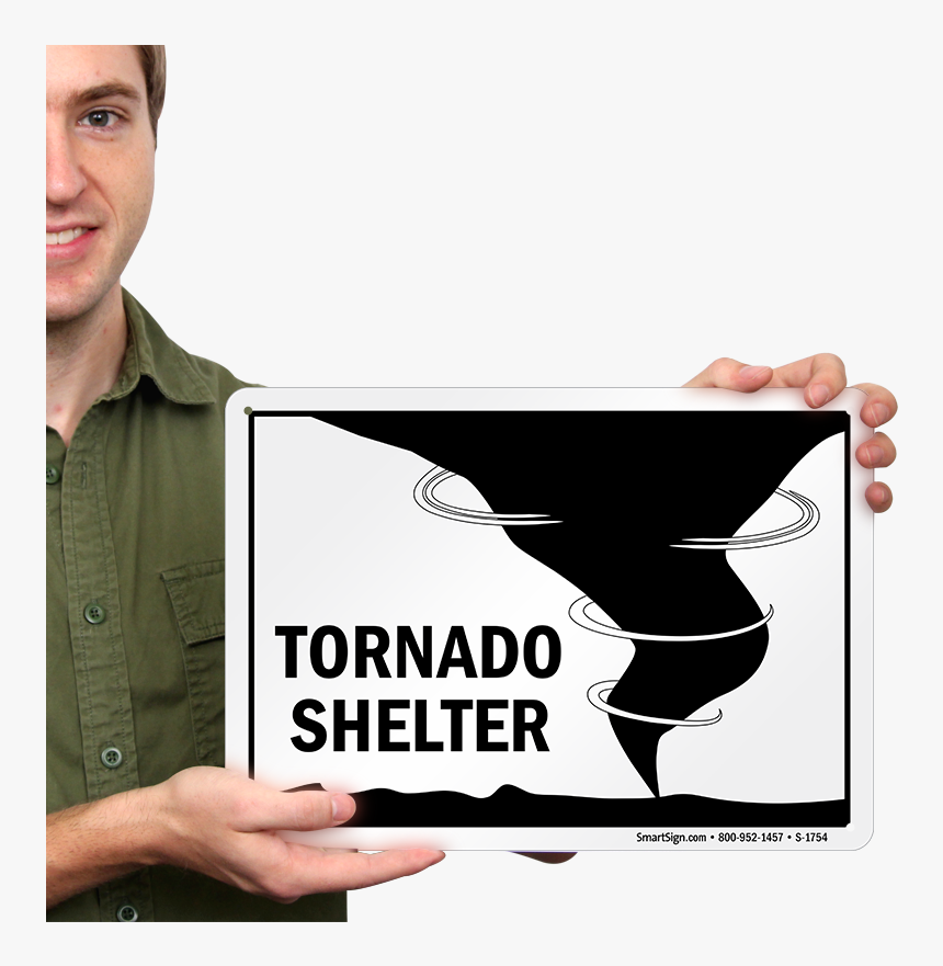 Tornado Shelter Fire & Emergency Sign - Tornado Shelter In Place Sign, HD Png Download, Free Download