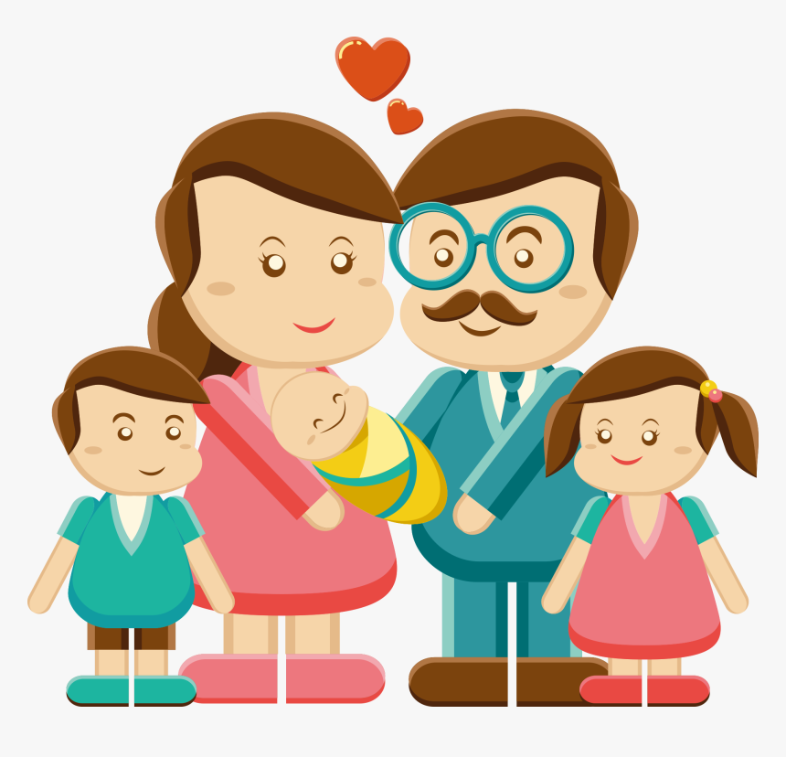 Transparent Parent And Child Clipart - Father And Mother Clipart, HD Png Download, Free Download